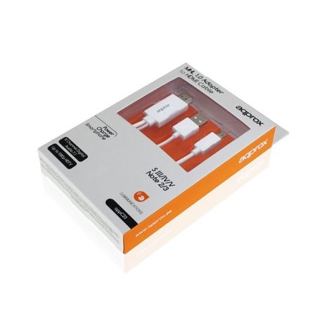 Approx Adaptador MHL 1.0 a HDMI APPC23 - Conector Micro USB a HDMI, Salida de Vídeo 1080p y Audio
